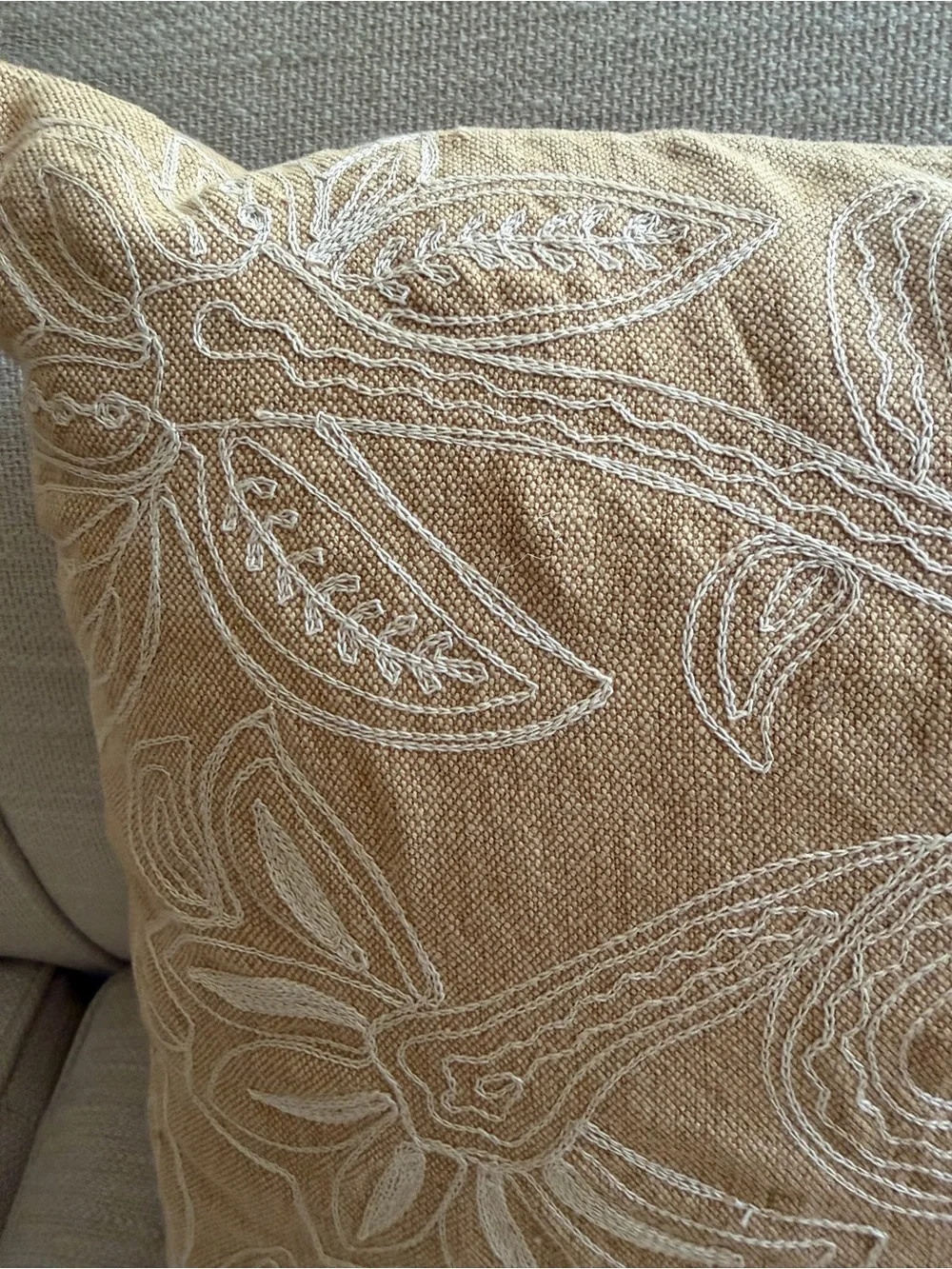 Pair Crate & Barrel Cotton Seychelles Throw Pillows Feather Insert